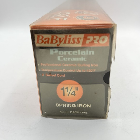 BabylissPro Professional 430°F 1 1/4" Porcelain Ceramic Curling Iron New - Picture 4 of 12